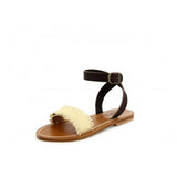 Assouan Leather Sandals / Raffia