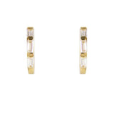 Crystal baguette Huggies Gold