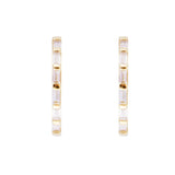 Crystal Baguette Midi Hoops