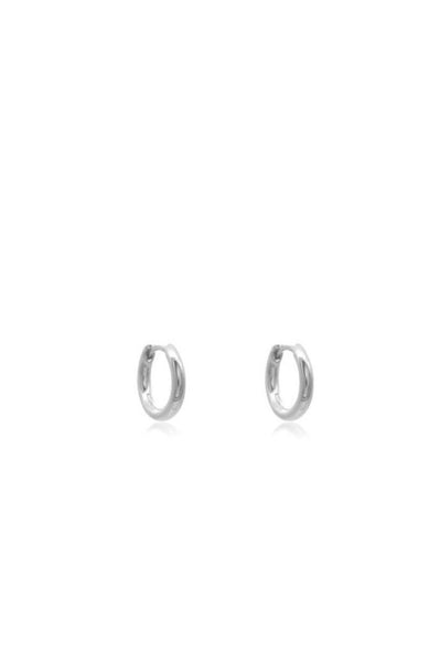 Linda Tahija Classic Huggie Earrings Silver