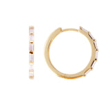 Crystal Baguette Midi Hoops