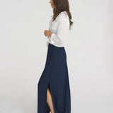 Izzy Maxi Skirt Rayon Ink Blue