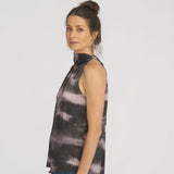 Go Over The Bow Jadore Buff Printed Silk Top