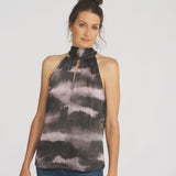 Go Over The Bow Jadore Buff Printed Silk Top