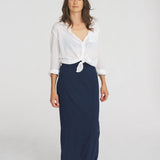 Izzy Maxi Skirt Rayon Ink Blue