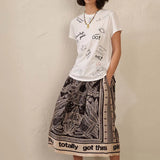 Rosalee Printed Skirt / Mystic