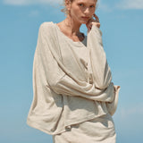 Estilo Emporio Linen Long Sleeve Tee / Natural