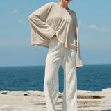 Estilo Emporio Linen Long Sleeve Tee / Natural