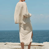 Estilo Emporio Linen Long Sleeve Tee / Natural