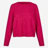 Samsoe Samsoe Nor O-N Crew Neck Jumper / Cherries Jubilee