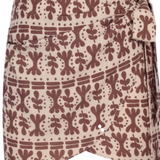 Enzo and Toto Wrap Mini Skirt / Cupro Print