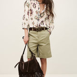 Ba&sh Odelie Patterned Shirt / Ecru