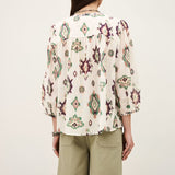 Ba&sh Odelie Patterned Shirt / Ecru