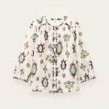 Ba&sh Odelie Patterned Shirt / Ecru