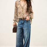 Ba&sh Cleo Patterned Shirt / Blue