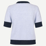 Samsoe Samsoe Sanoura Cardigan / Soft Blue With Navy