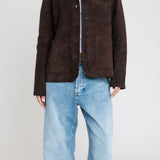 Alexandra Suede Jacket / Dark Brown
