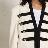 Please White Military Jacket / Gold Button