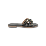 Les Tropeziennes Hamity Slip on Sandals / Black-Gold