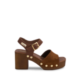 Les Tropeziennes Patricia Leather Clog Sandal / Tan