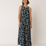 Indi & Cold Floral maxi Dress / Marino