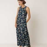 Indi & Cold Floral maxi Dress / Marino