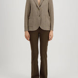 Harris Wharf London Bicolour Frise Blazer / Taupe