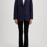 Harris Wharf London Travel Blazer Crinkle / Navy Blue