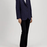 Harris Wharf London Travel Blazer Crinkle / Navy Blue