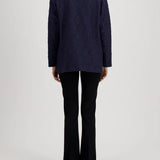 Harris Wharf London Travel Blazer Crinkle / Navy Blue