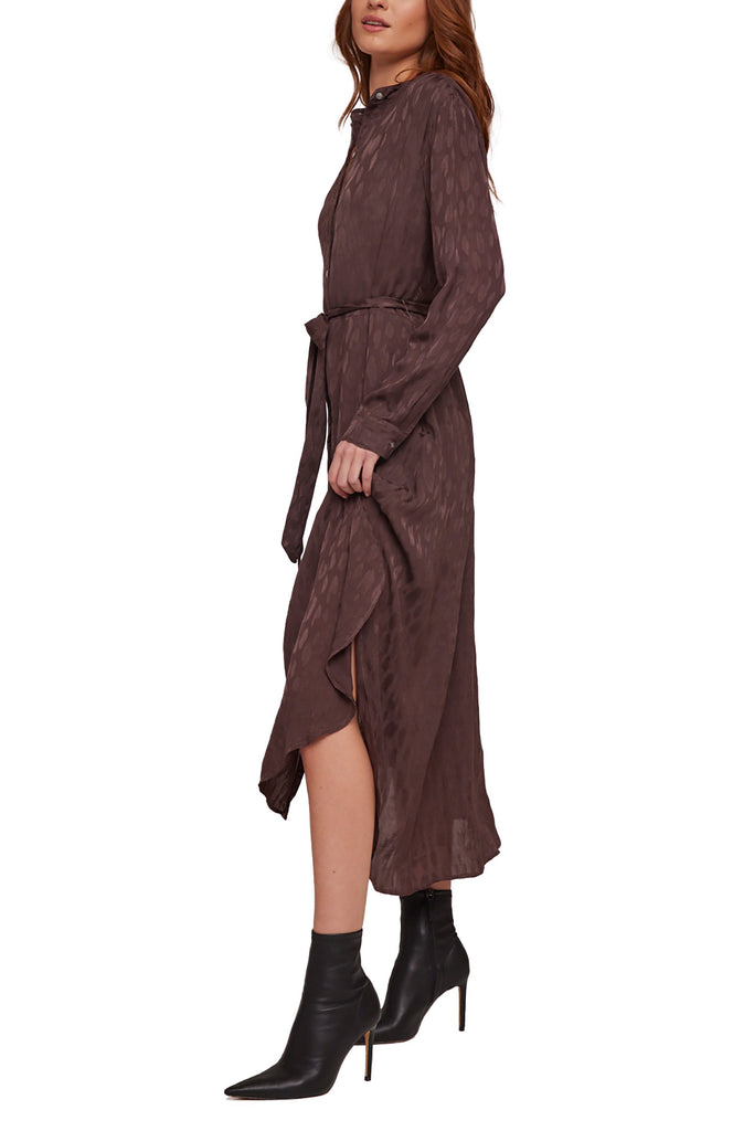 Bella Dahl Flowy Hem Maxi Dress Deep Sepia