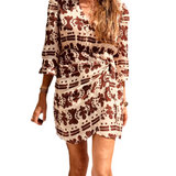 Enzo and Toto Wrap Dress / Cupro Print