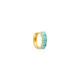 Fairley Turquoise Midi Hoops