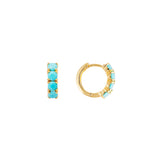 Fairley Turquoise Midi Hoops