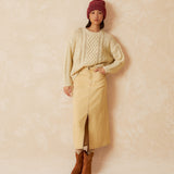 Indi & Cold Cable Knit Jumper/ Crudo