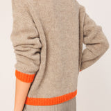 Indi & Cold Bicolore Knitted Sweather / Beige