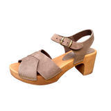 Bosabo Suede Heeled Sandals / Taupe