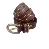 B.belt Melinda Belt / Gold Dark Brown