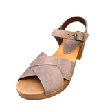 Bosabo Suede Heeled Sandals / Taupe