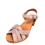 Bosabo Leather Heeled Sandals / Reptile