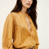 Ba&sh Jaky Emroidered Shirt / Sable