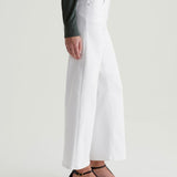 AG Saige Wide Leg Crop Denims / White