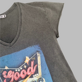 Please V Neck T-Shirt / Let The Good Times Roll