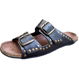 Bosabo Buckled Slides / Nero
