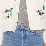 Mother The Super Exs Crop Fray Jacket / Fired Up