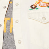 Mother The Super Exs Crop Fray Jacket / Fired Up