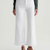 AG Saige Wide Leg Crop Denims / White