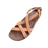 Bosabo Cross Over Sling Back Sandal / Caramel
