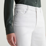 AG Saige Wide Leg Crop Denims / White