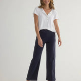 Bella Dahl Catalina Clean Front Wide Leg Pant / Navy